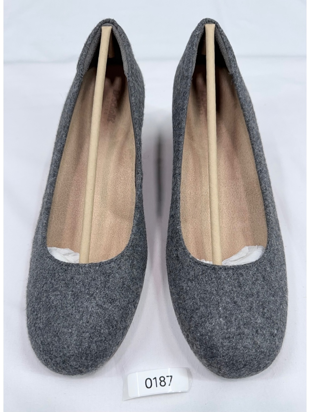 Dr. Scholl's Women's Charcoal Wool Blend Low Wedge Shoes Size 9.5